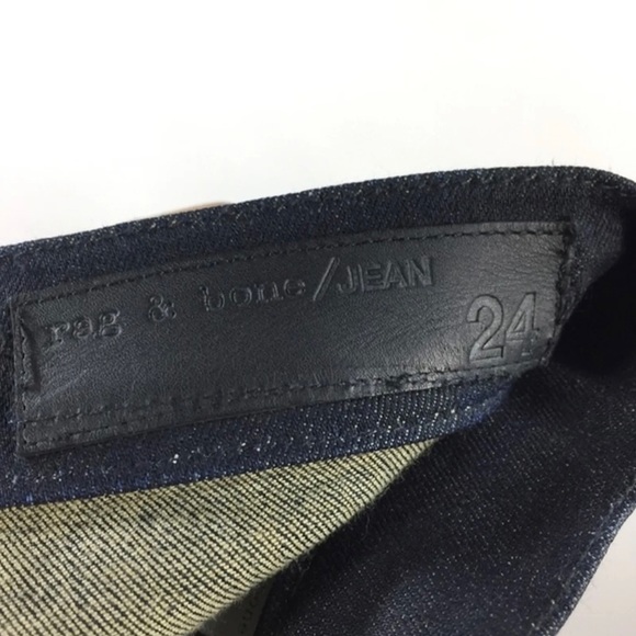 Rag & Bone Hyde Lamb Leather Skinny Jean Combo Essex Wash Denim NWOT - Picture 8 of 9